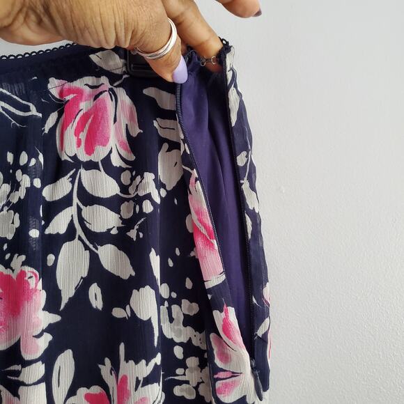 Notations Floral Midi Maxi Skirt L - Picture 3 of 5
